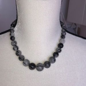 Rutilated quartz necklace